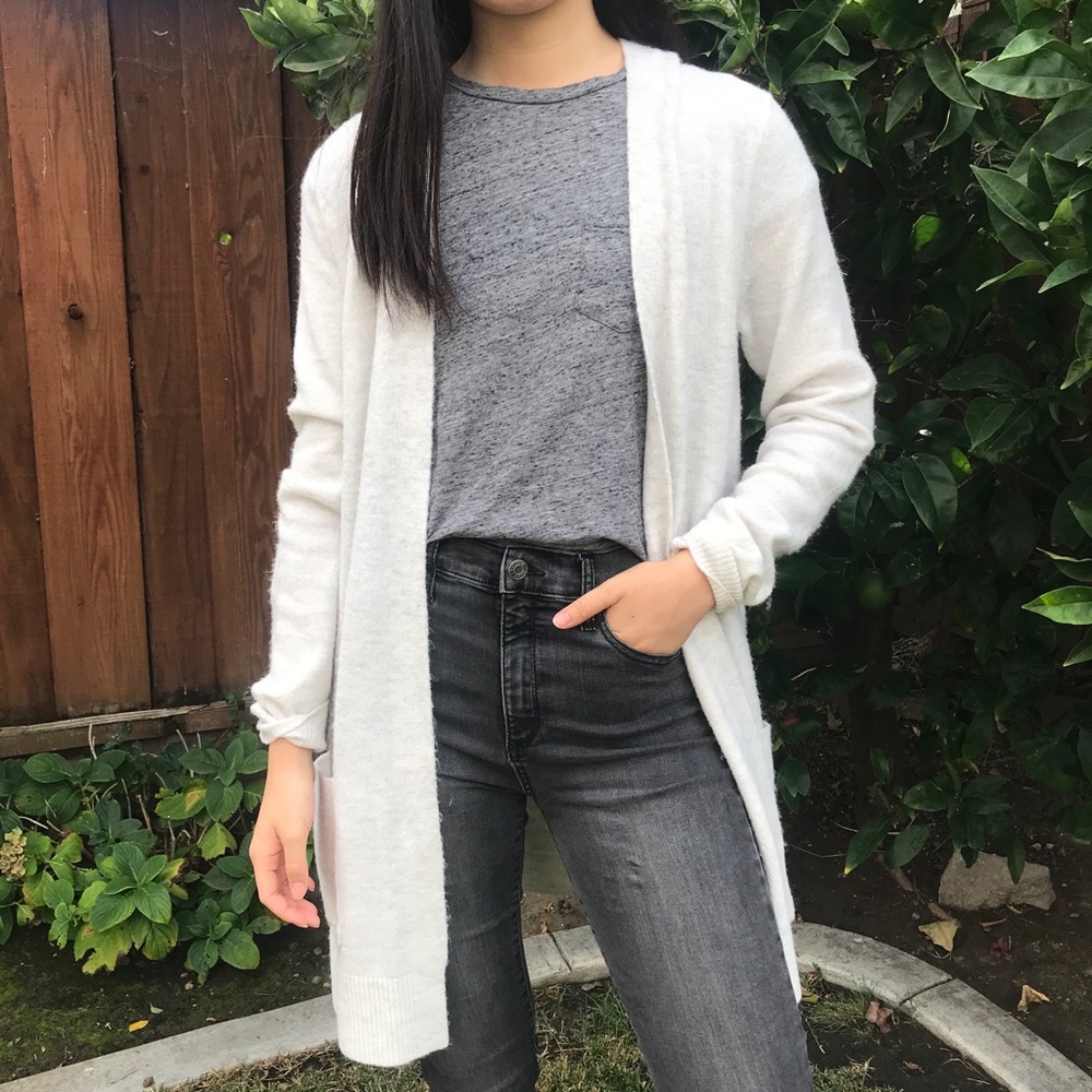 Long Open-Front Cardigan